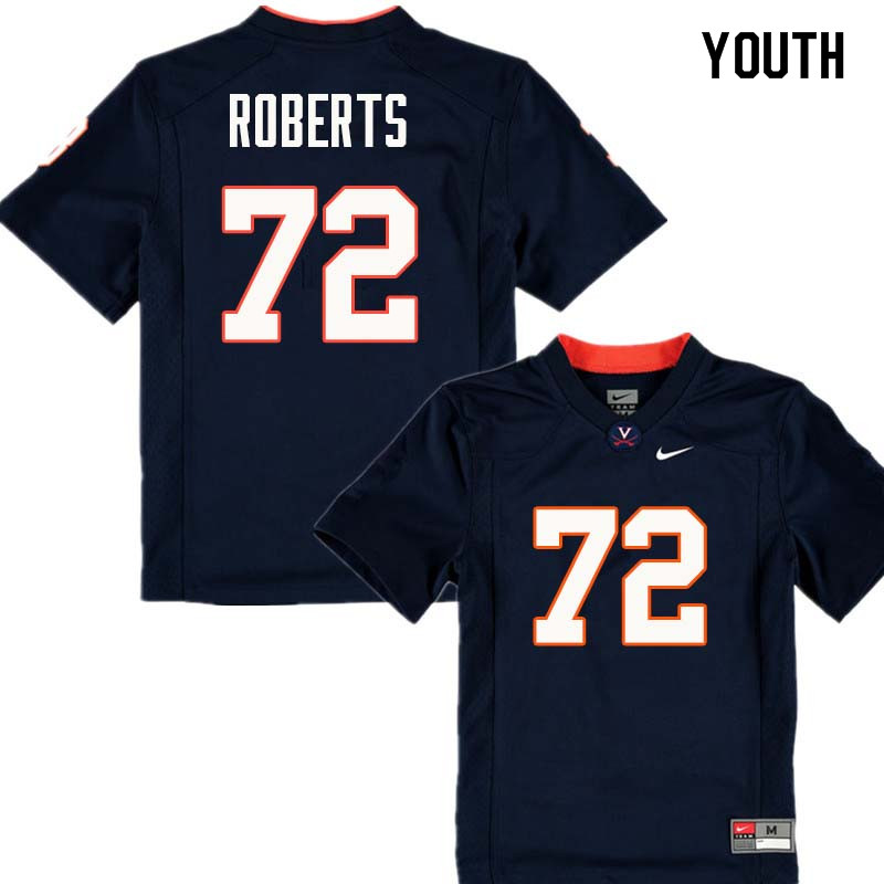 Youth #72 Ray Roberts Virginia Cavaliers College Football Jerseys Sale-Navy - Click Image to Close